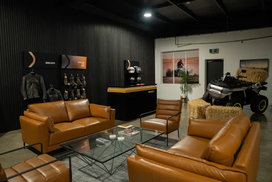 The lounge at BENDA Moto Brisbane